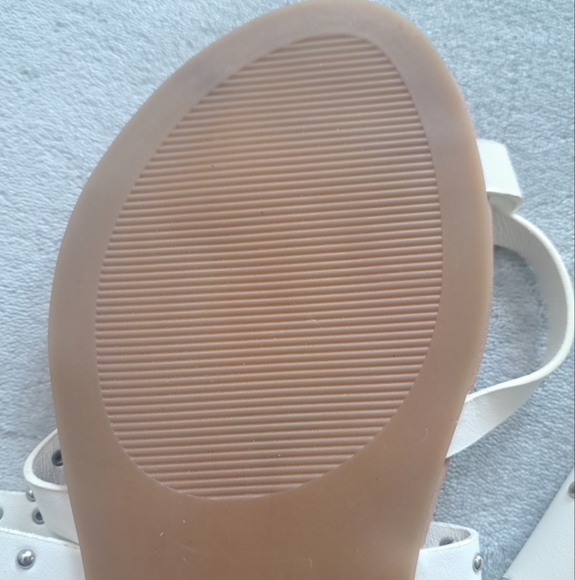 Lane Bryant Spring White Sandals Women's Slip On Slide Studded Size 8.5 W - Picture 7 of 14